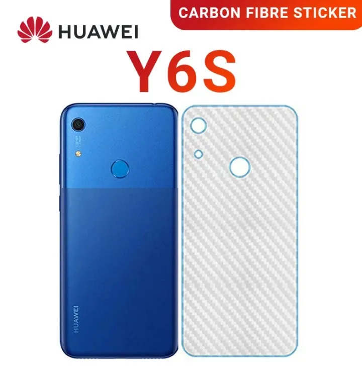 Huawei Y6s Clear Carbon Fibre Back Sticker