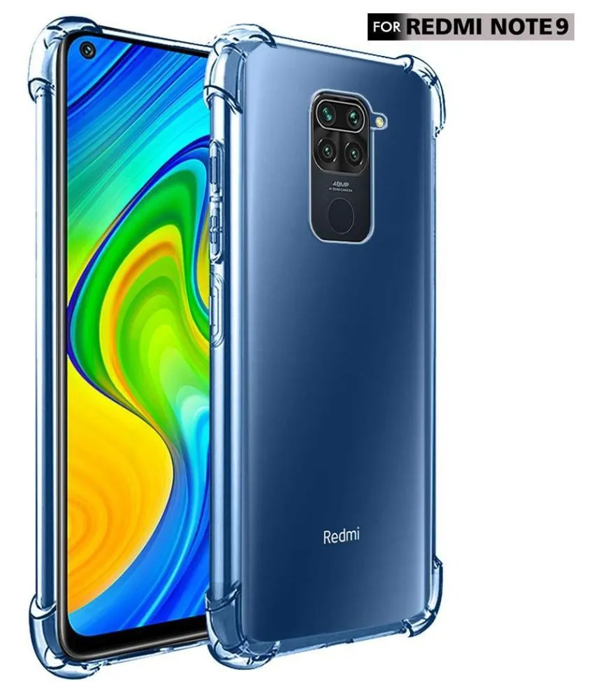 Redmi Note 9 Shockproof Transparent Back Cover