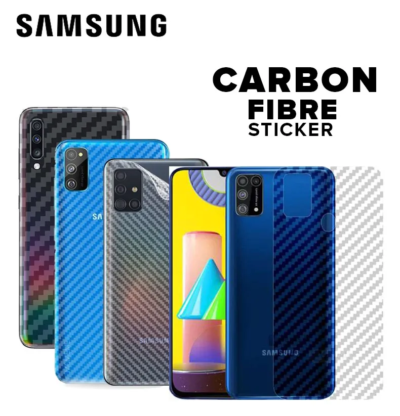 Samsung Galaxy A03 Clear Carbon Fibre Back Sticker