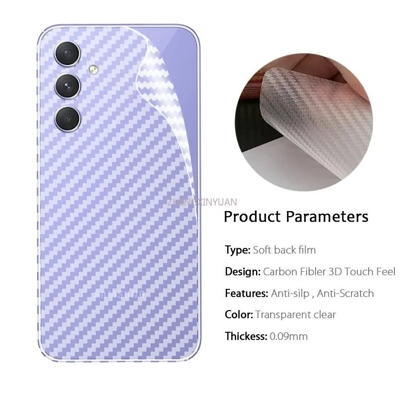 Samsung Galaxy F13 Clear Carbon Fibre Back Sticker