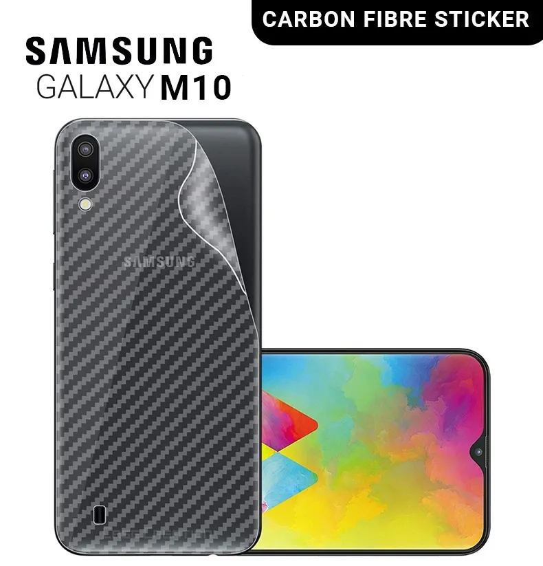 Samsung Galaxy M10 Carbon Fibre Back Sticker