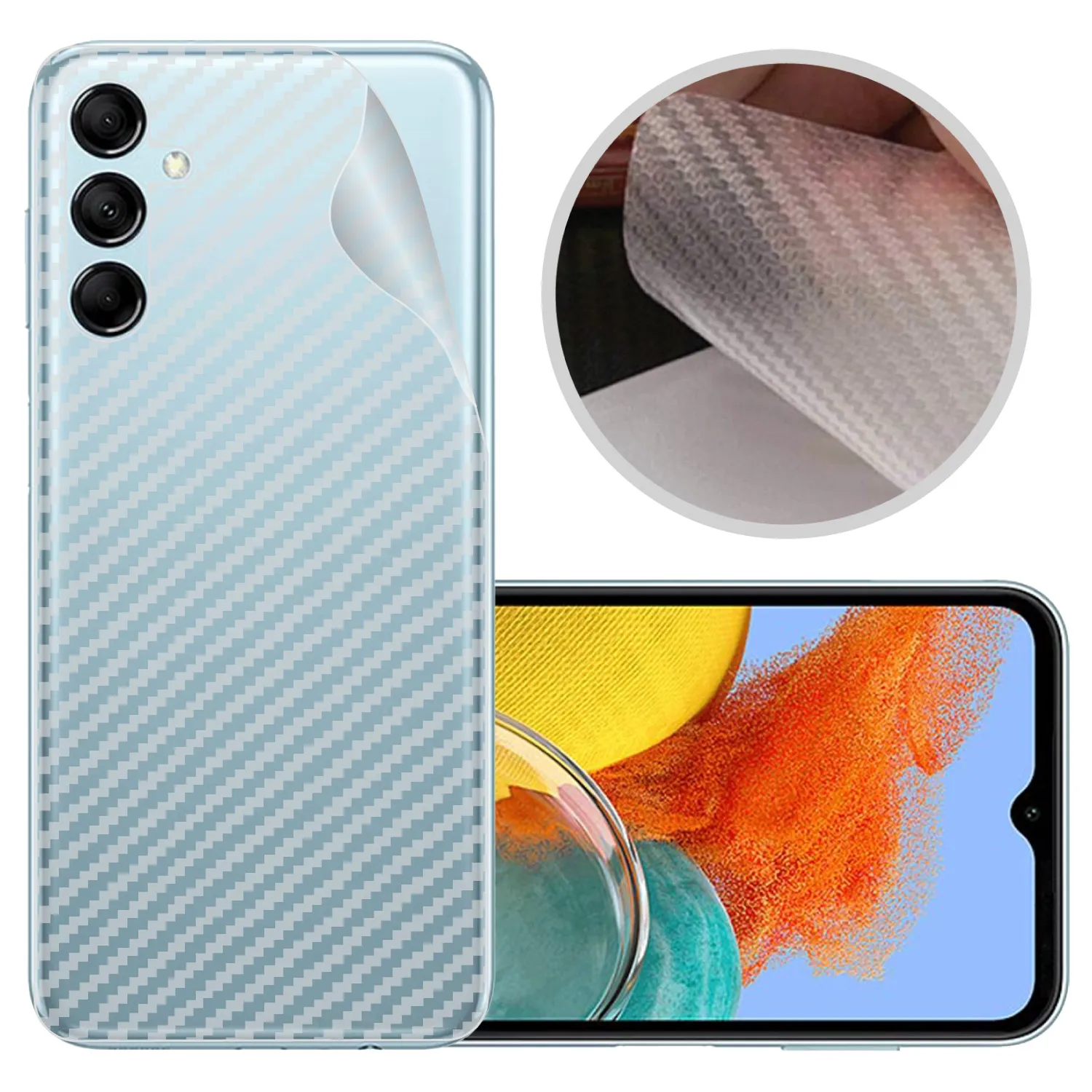 Samsung Galaxy M23/M13 4G Carbon fibre back sticker