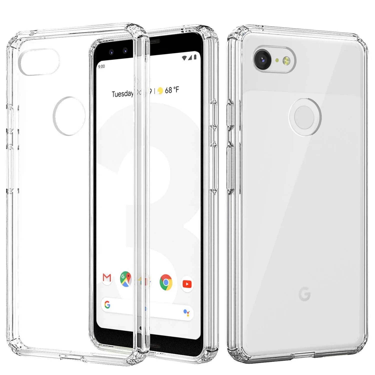 GOOGLE PIXEL 3 Clear Camera Guard Shockproof