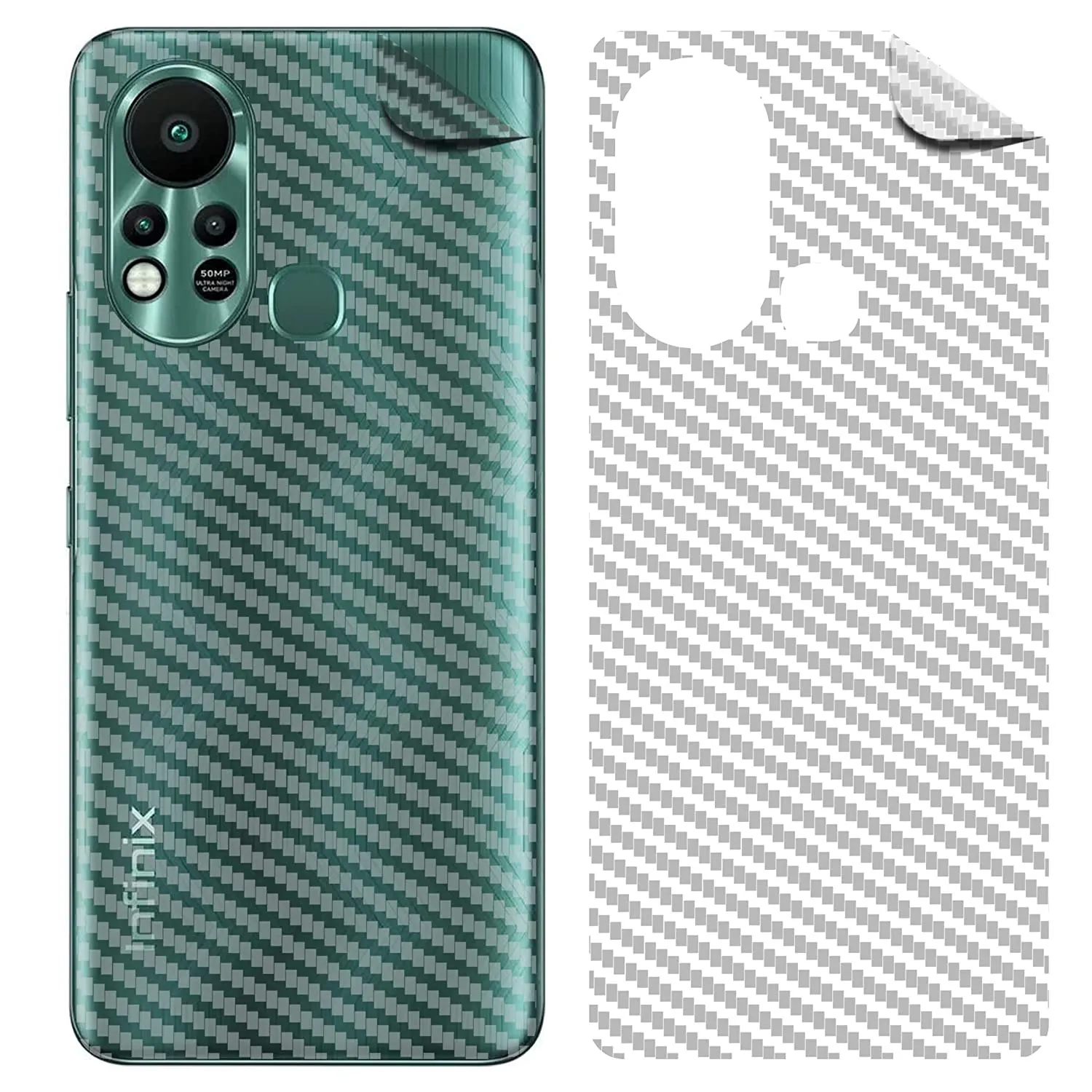 Infinix Hot Series Phones Carbon Fiber Back Sticker