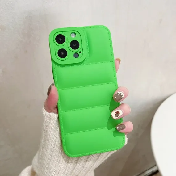 Apple iPhone 12 Luminous Green Puffer Case
