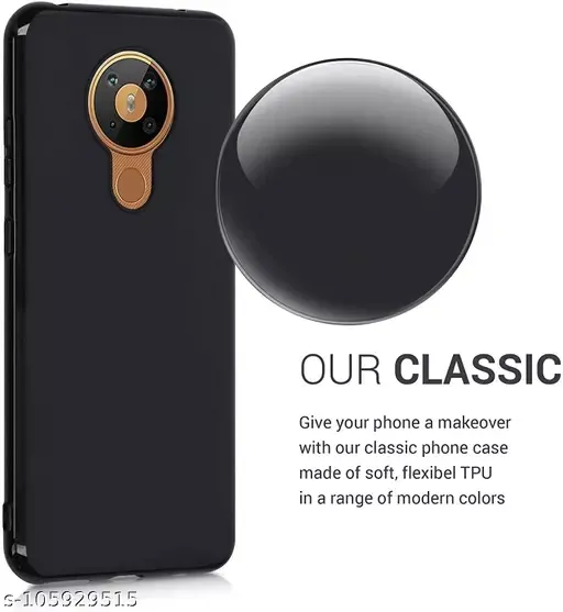 Nokia 3.4 Black Soft Matte Rubber Back Cover