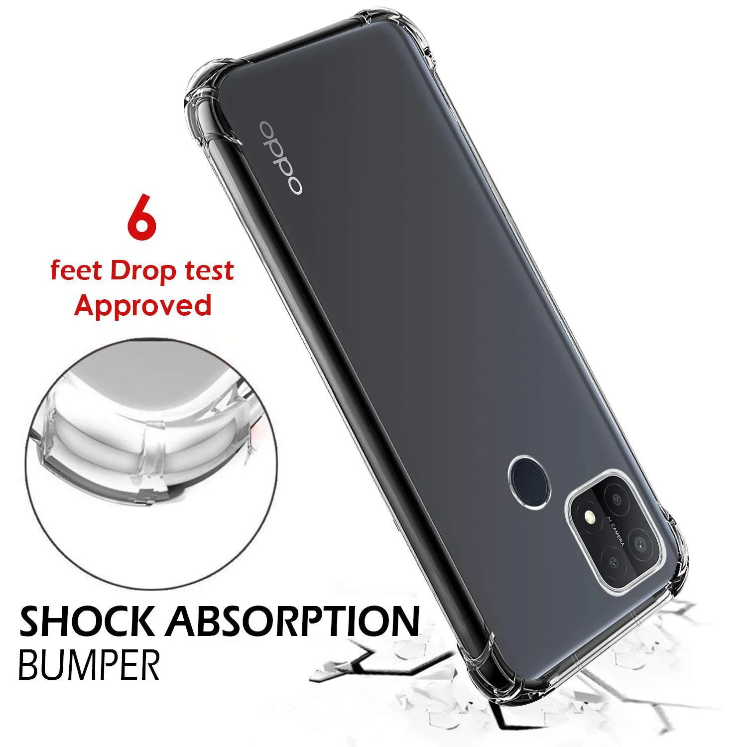 OPPO A15 Clear Back Cover