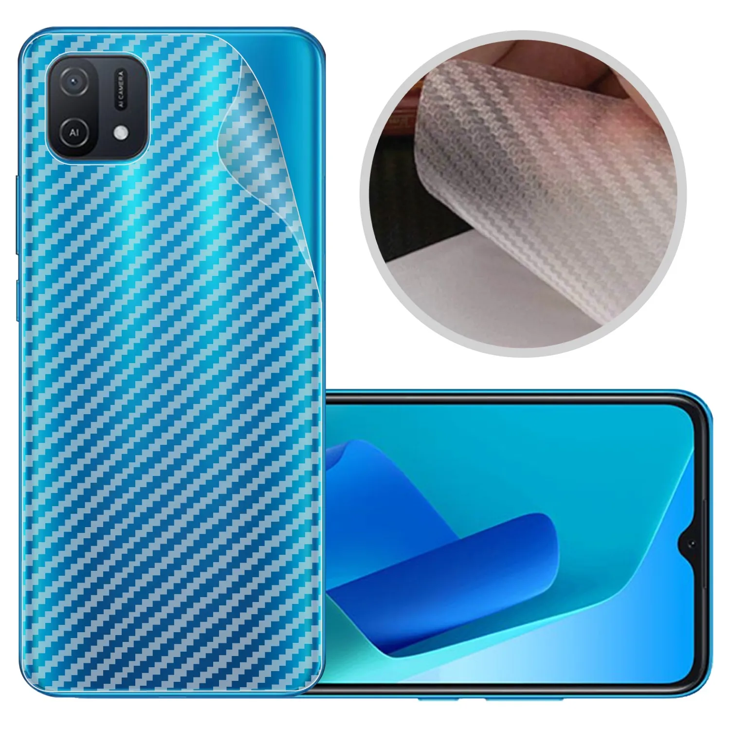 OPPO A15/A16/A16k/A17/A17k Carbon Fibre Back Sticker