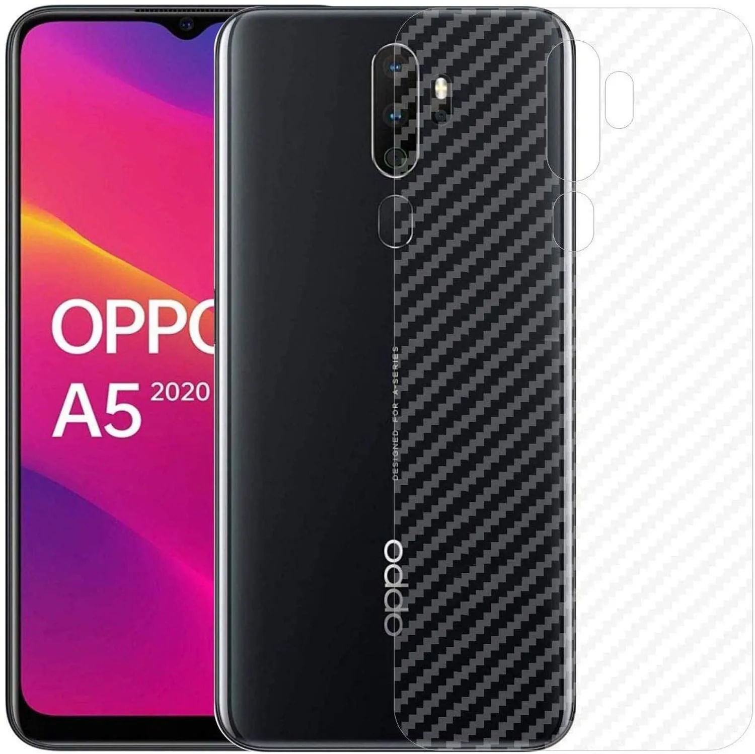 OPPO A5/A9 2020 F17/F19 Pro Carbon Fiber Sticker