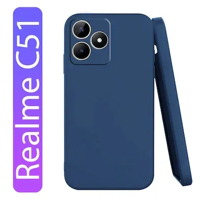 REALME C51/C53 Soft Matte Liquid Silicone Case Blue