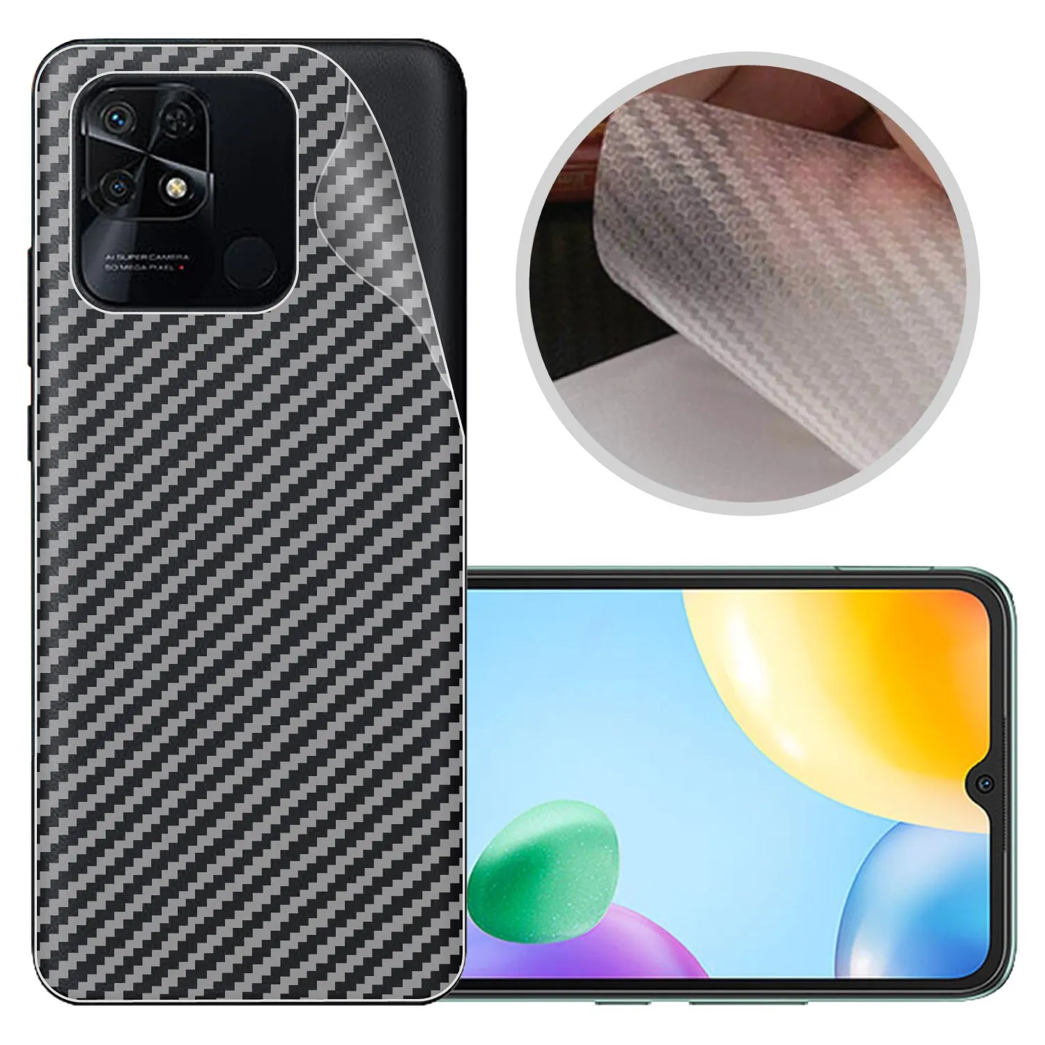 Redmi 10/10a/10c/Note 10 Pro Carbon Fibre Sticker