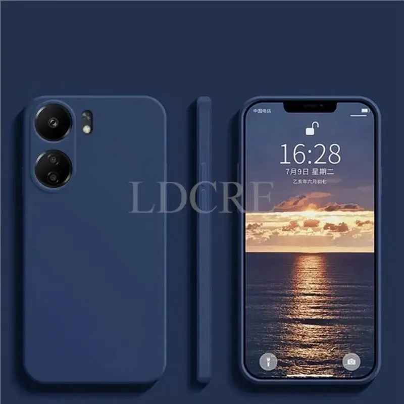 REDMI 13C Blue Soft Matte Liquid Silicone Case
