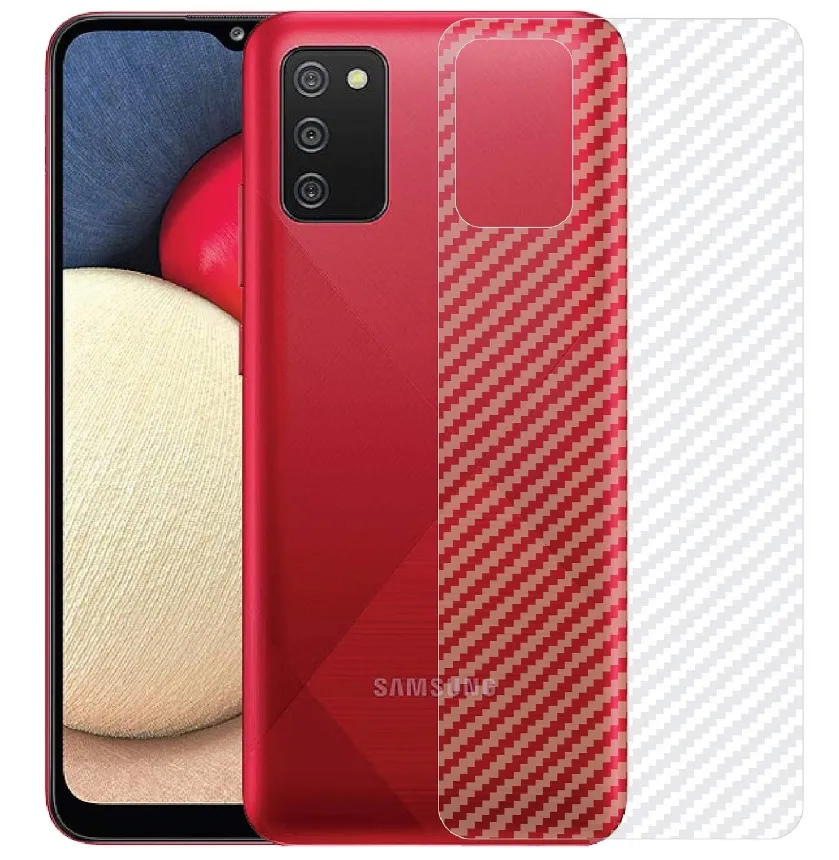 Samsung Galaxy M02s Clear Carbon Fibre Back Sticker