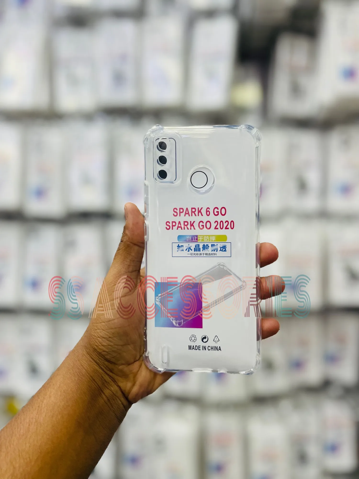 TECNO Spark 6 Go Shockproof Clear Back Cover