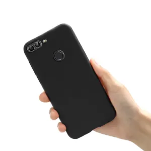 Huawei P Smart 2018 Black Silicone Shockproof Case