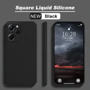Redmi 12 Black Liquid Silicone Shockproof Case