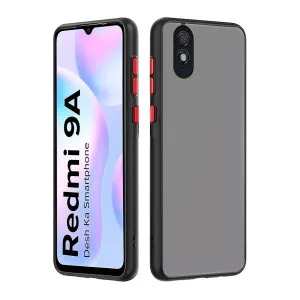 Redmi 9a Shockproof Camera Guard Jingle Back Cover Black