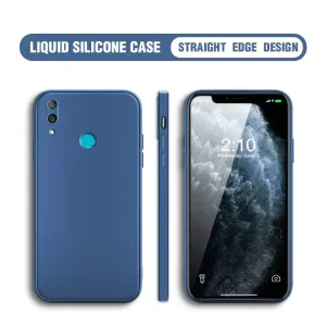 Huawei Y9 2019 Soft Matte Liquid Silicone Case Blue