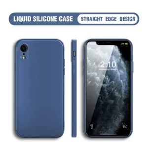 iPhone XR Camera Guard Soft Matte Silicone Case - Blue