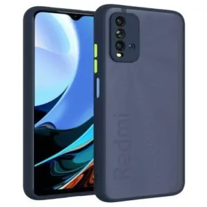 Redmi 9T Shockproof Camera Guard Jingle Back Cover Blue