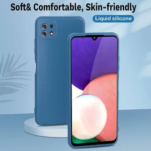 SAMSUNG Galaxy A22 5G/F42 5G Liquid Silicone Case - Blue