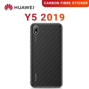 Huawei Y5 2019 Carbon Fibre Back Sticker (Clear)