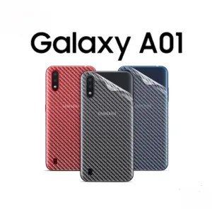 Samsung Galaxy A01/M01 Clear Carbon Fibre Back Sticker