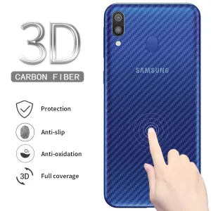 Samsung Galaxy M20 Clear Carbon Fibre Back Sticker