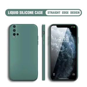 Huawei Nova 5T Soft Matte Liquid Silicone Case Green