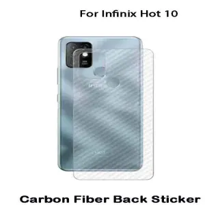 Infinix Hot Series Carbon Fibre Transparent Back Sticker