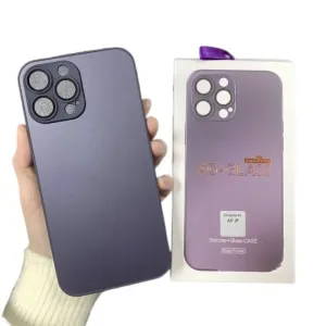 iPhone 14 Pro Purple Ag Frosted Matte Glass Back Cover