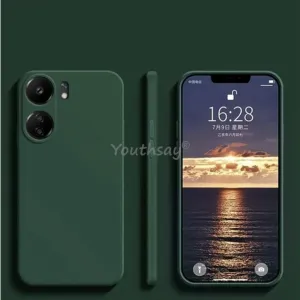 REDMI 13C Soft Matte Liquid Silicone Case Green