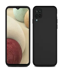 Samsung Galaxy A12/M12 Black Soft Matte Liquid Silicone Case