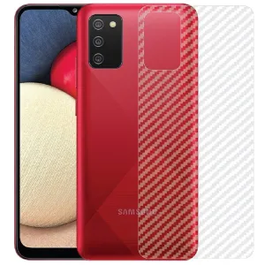 Samsung Galaxy M02s Clear Carbon Fibre Back Sticker