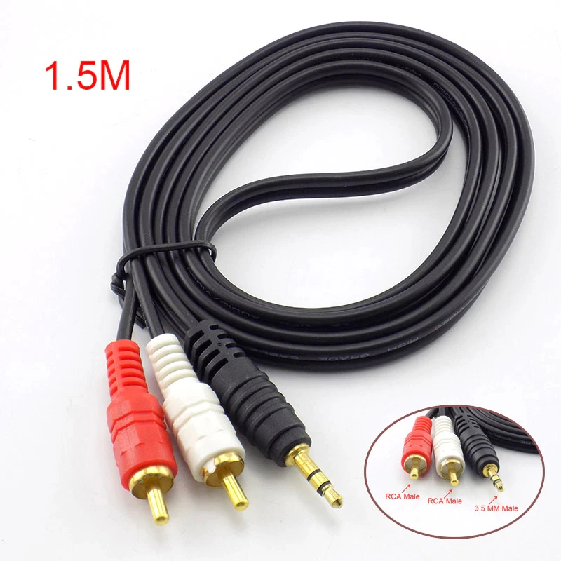 Generic 1.5M 3.5mm Jack to 2RCA Audio Cable AUX - image 2