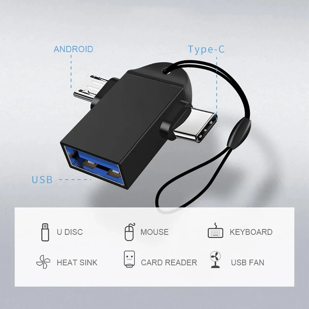 Generic 2 in 1 OTG Adapter USB 3.0 Micro Type-C Converter - image 2