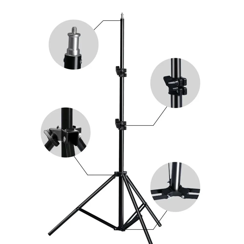 Generic 2M Tripod Adjustable Aluminum Ring Light Stand - image 3