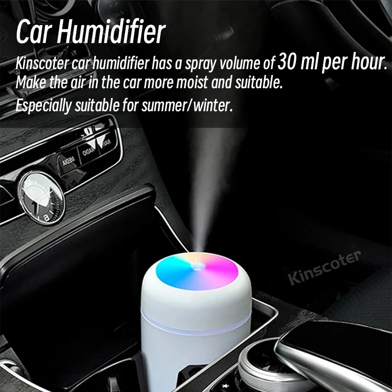 Generic 300ml H2O Portable Aroma Diffuser Night Light - image 3