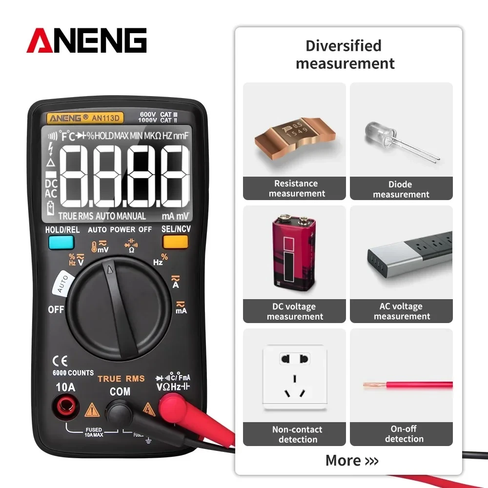 ANENG AN113D Digital Professional Multimeter - image 2