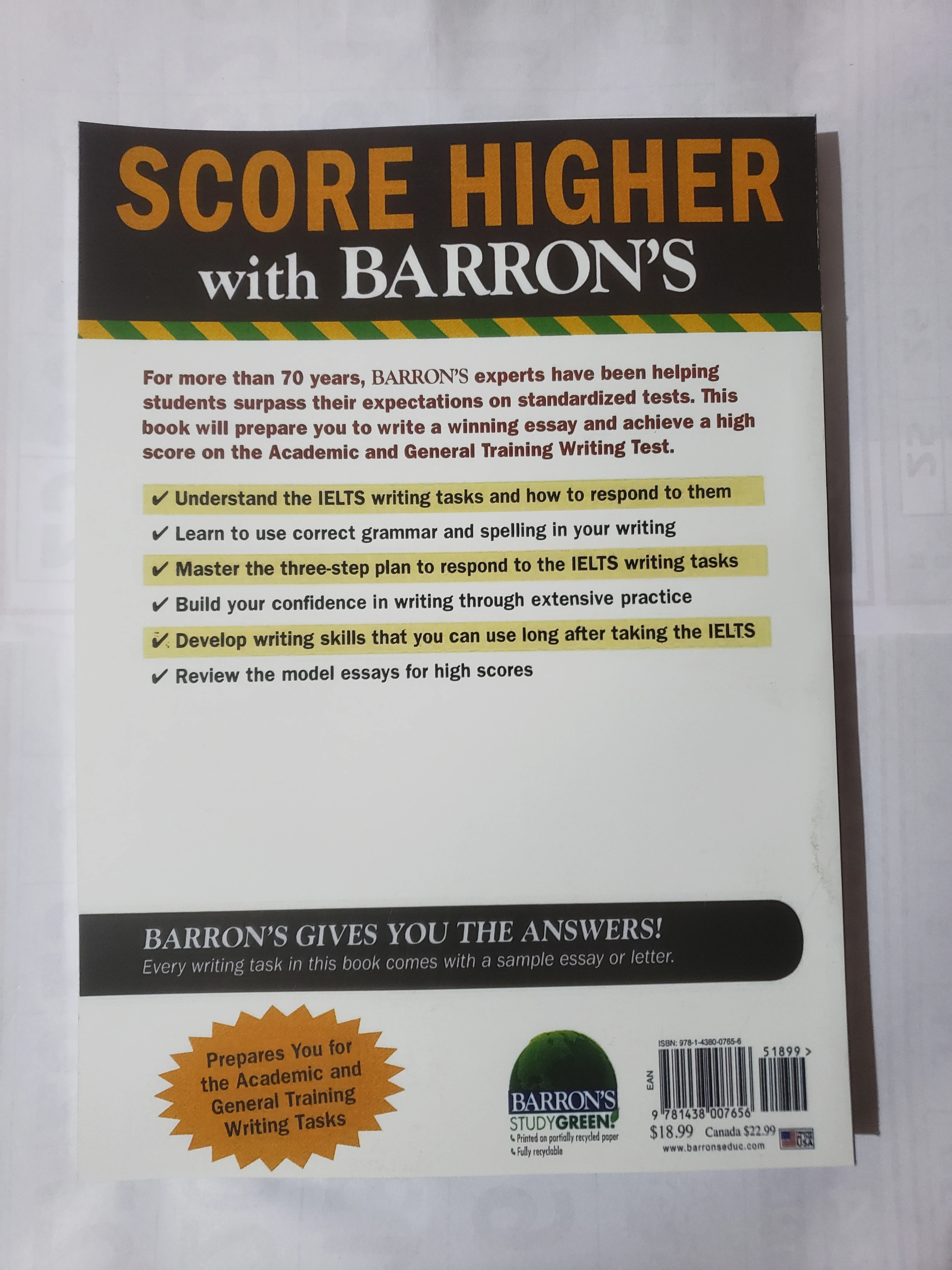 BARRON'S Writing for IELTS Guide - image 7