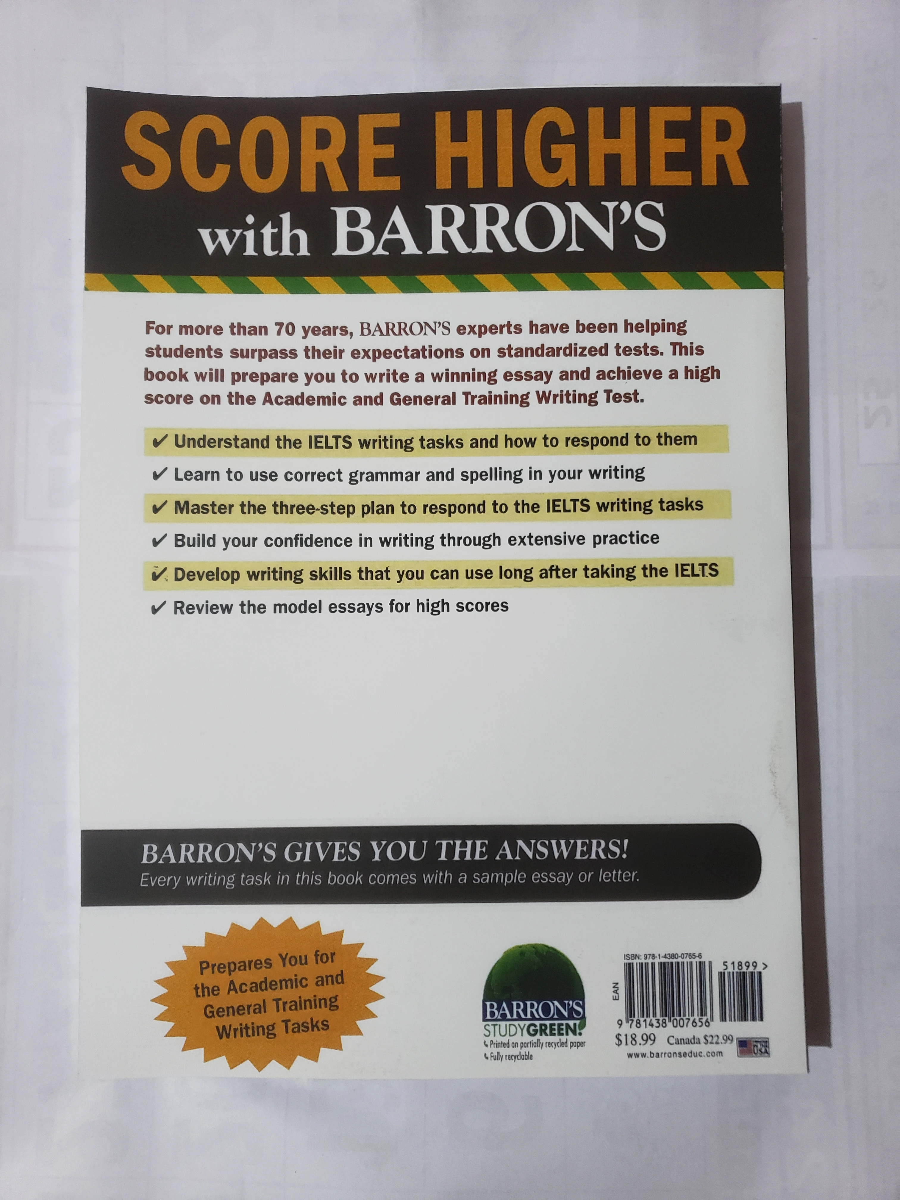 BARRON'S Writing for IELTS Guide - image 6
