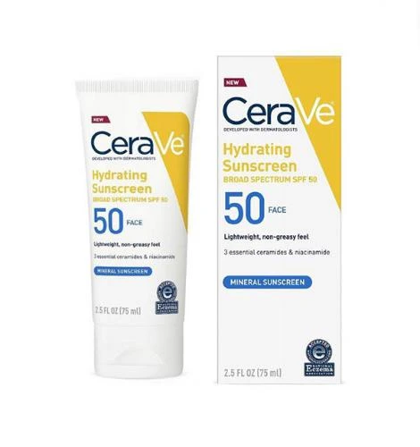 CeraVe Hydrating Mineral SPF 50 Face Lotion - image 2