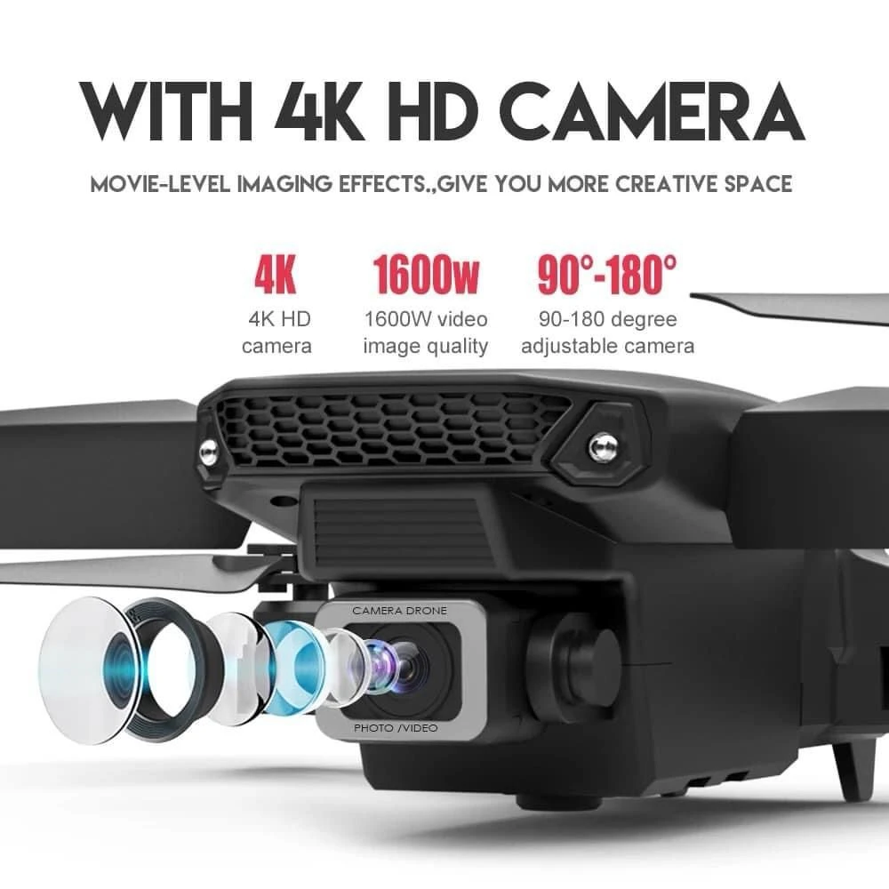 Generic E88 Pro Dual Camera 4K Folding 360 Flip Drone - image 2