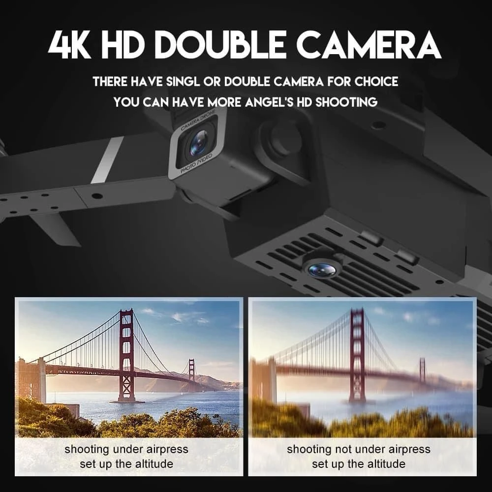 Generic E88 Pro Dual Camera 4K Folding 360 Flip Drone - image 3