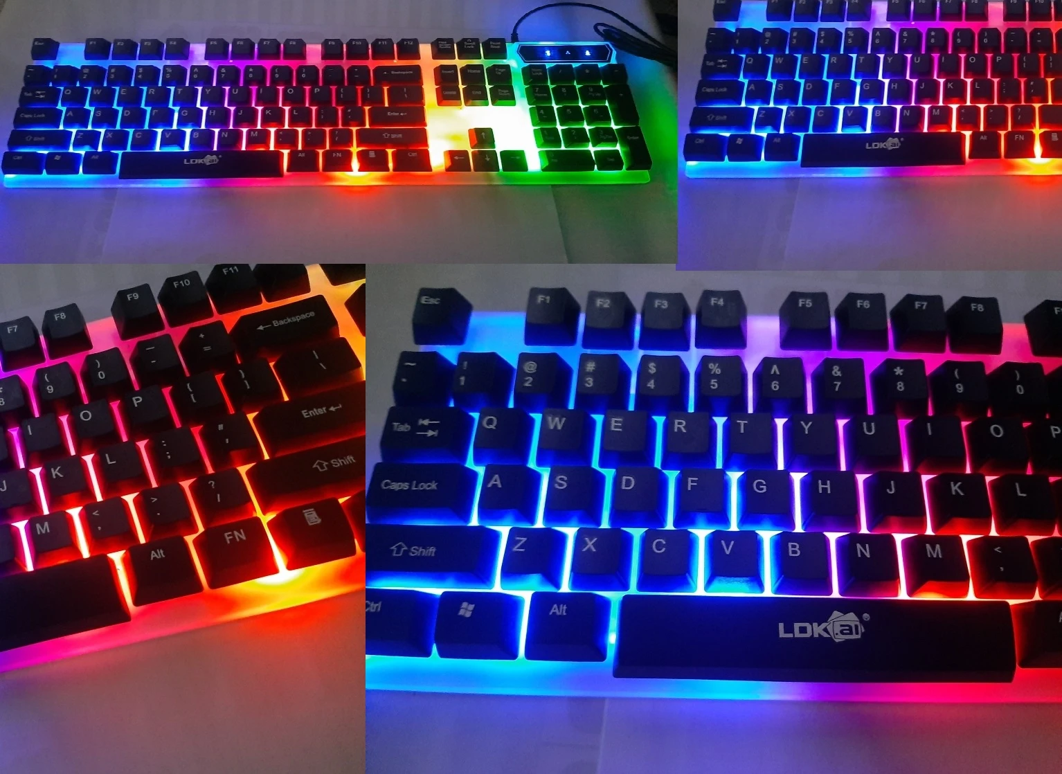Generic 104 Keys Gaming Keyboard RGB Colorful Backlit - image 2