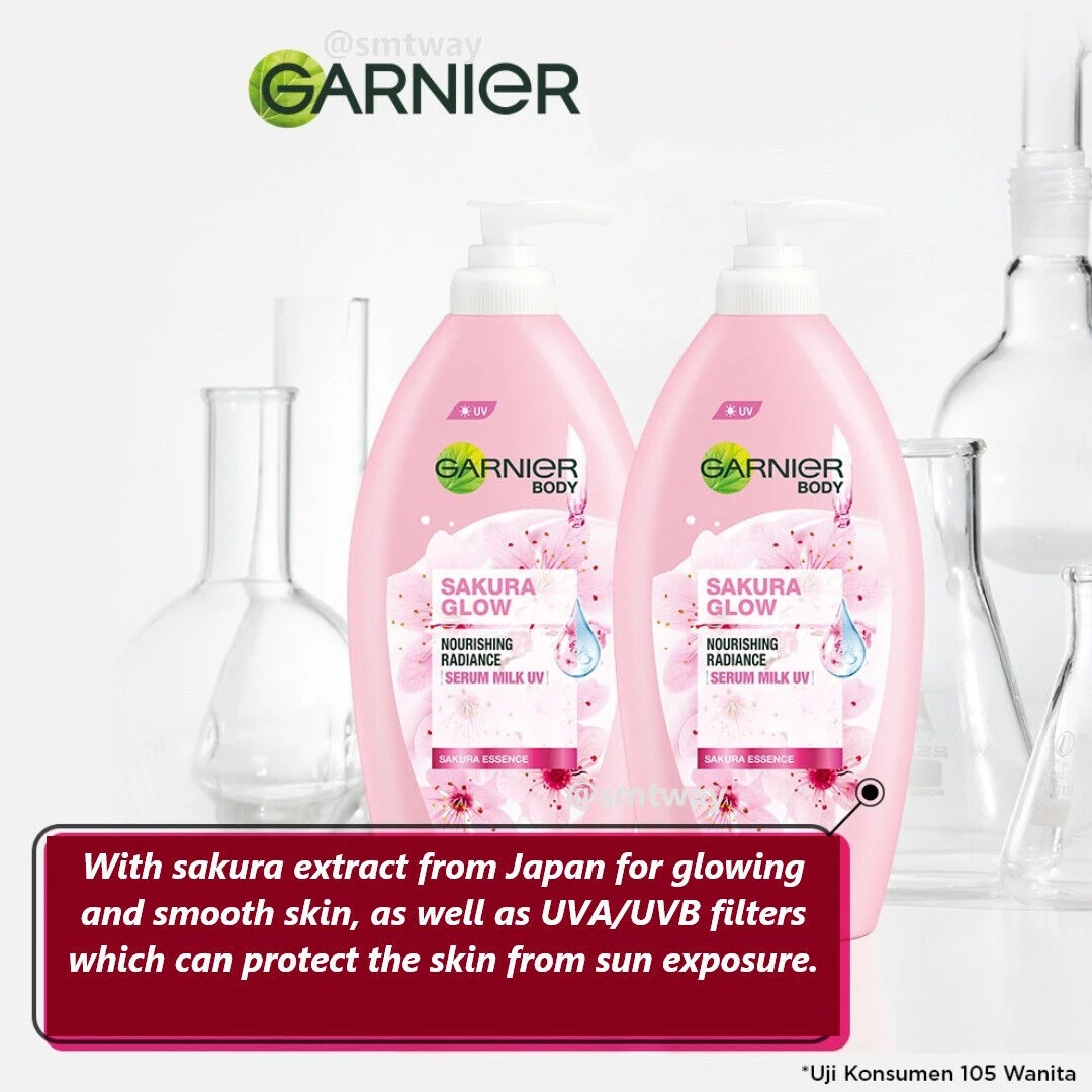 Garnier Sakura Hyaluron Serum Milk UV Body Lotion - image 3