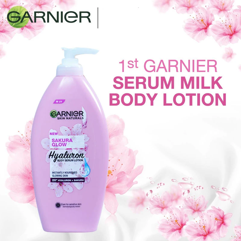 Garnier Sakura Hyaluron Serum Milk UV Body Lotion - image 7