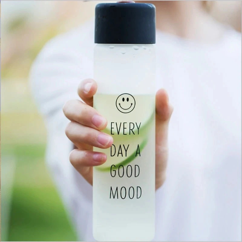 Generic Glass Water Bottle 360ML Transparent - image 2