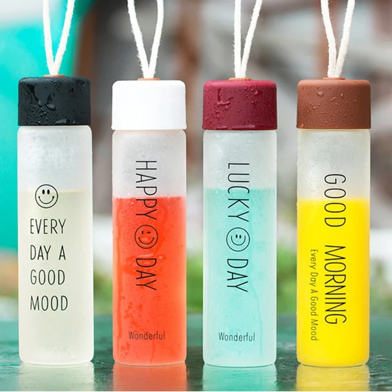 Generic Glass Water Bottle 360ML Transparent - image 4