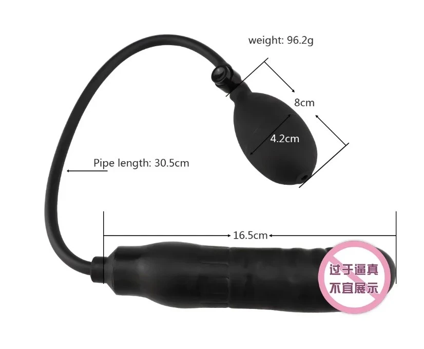 Generic Inflatable Dildo Anal Butt Plug Sex Toy Pump - image 5